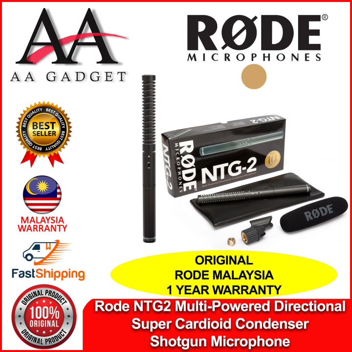 Rode NTG2 MultiPowered Directional Super Cardioid Condenser Shotgun