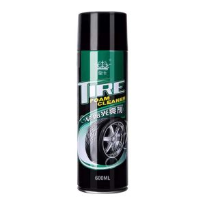 Car Tire Shine Spray 600ml Professional Cleaning Maintenance UV Protection Rubber Long-Lasting Shine Foam Cleaner Tire Wax Spray