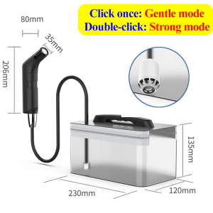 Portable Electric Bidet for Travel and Personal Hygiene for Women Rechargeable 2.3L Jet Spray