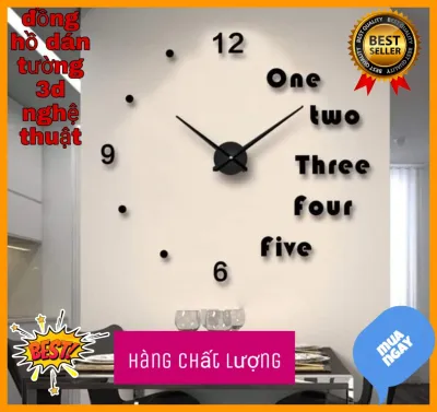 Bộ Đồng Hồ Dán Tường đồng hồ Treo Tường 3D Sang Trọng Kiểu Châu Âu DIY- đồng hồ trang trí nghệ thuật - Đảm Bảo Chất Lượng