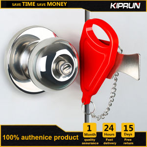 KIPRUN Portable Door Lock Safety Latch Stopper Door Stop Travel Accommodation Door Stopper Hotel Anti-theft Security Lock Latch Security