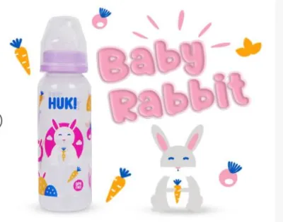 Huki Baby Botol Susu 120ml 240ml / Reliable Botol Susu Supreme Gagang 125 ml 280 ml / Dot Nipple Silicone Gepeng / Botol Susu Bayi Newborn / Baby Bottle