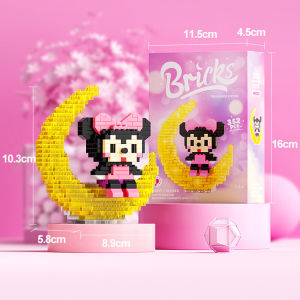 PAIFUBuilding Blocks Bricks Toy For Kids 3D Diamond Astronaut Nano Block Cute Cartoon Decoration Micro Particles Compatible Brick Educational Toys Give Holiday Christmas Hello Gift Others