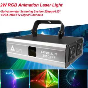 COD YUER Lampu Laser Proyektor Panggung Disco Warna warni / lampu Tembak hias dekorasi Animation Light DMX-512 LED RGB - 2000RGB