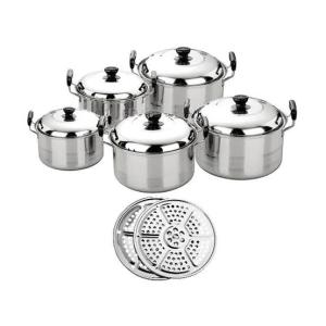 Panci Kukus 5 Pcs  Straemer Stainless Steel Tebal 5 Susun - RD