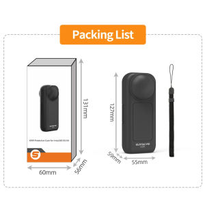 Sunnylife For Insta360 X5 Case Camera Screen Protector Anti-fall Flip Cover Scratch-resistant For Insta 360 X4