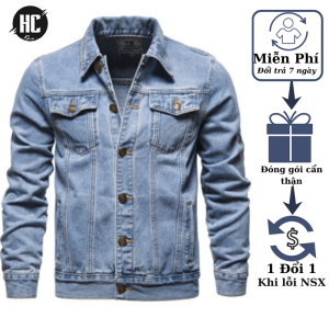 Áo khoác jean nam cao cấp 2024 áo bò nam mẫu mới với thiết kế cool ngầu