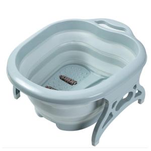 Plastic Foldable Bucket Folding Foot Wash Tub Handle Foot Bath Basin Sauna Soaking Massage Bucket Portable Bathtub