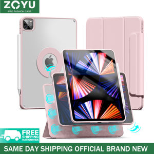 ZOYU Ốp iPad Ốp Chống Uốn Cong Thông Minh Từ Tính Xoay 720 ° Ốp Acrylic Trong Suốt HD Cho iPad 2020 Pro 11 Inch Ốp iPad 2021 M1 Pro 11 2022 Ốp Xoay Có Thể Tháo Rời Chống Vân Tay Tự Động Đánh Thức Giấc Ngủ Trong Suốt Cứng ốp Lưng Tách Từ Tính