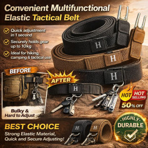 Multi-functional Velcro Waist Belt Portable Elastic Waist Belt Adjustable Waist Strap Adjustable Buckle for Men and Women 魔术贴懒人战术腰带