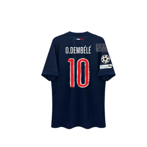 2025 Paris PSG Champion Version Tops Short Sleeve Home jersey Dembélé & Doué 3ds Breathable Comfortable Outdoor Sports Training
