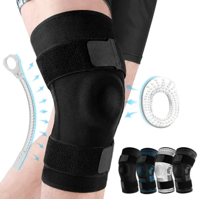 Winmax 1Pcs Knee Brace Support Compression Sleeve with Side Stabilizers and Patella Gel for Knee Pain Meniscus Tear ACL MCL Injury Recovery