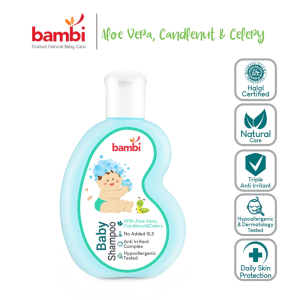 Bambi Baby 0+ Shampoo Aloe Vera Candlenut & Celery | Licorice & Chamomile 100ml
