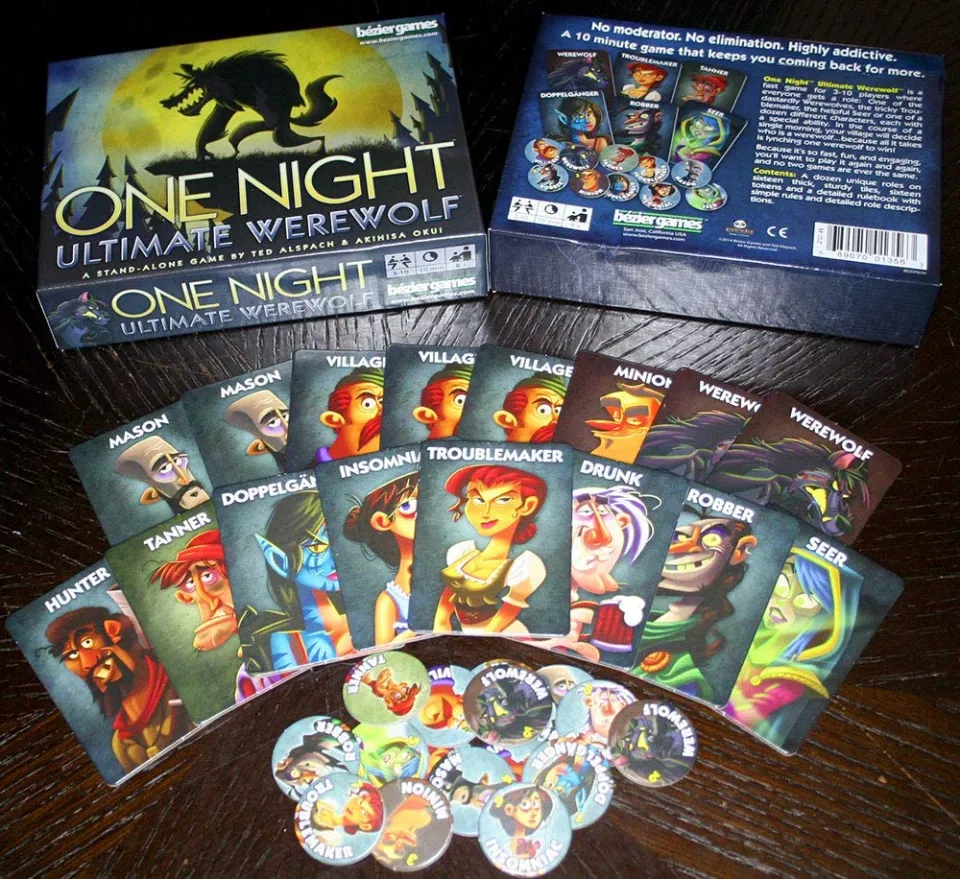 One Night Ultimate Werewolf | Fun Party Board Game | Wolf Card sGame | 3-10  Players Family Interactive Multiplayer Game for Adults and Kids | Lazada PH