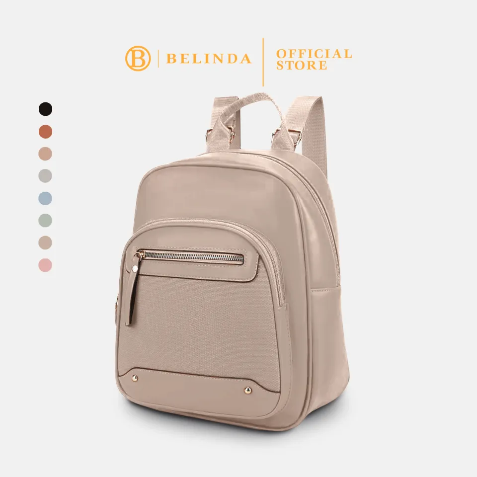 Women\'s Belinda Small Backpack Beige Women\'s Bag Belinda backpack for women and students, trendy Korean style  main image 2
