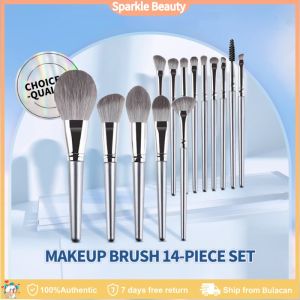 14PCS Makeup Brush Set Portable Foundation Powder Blush Eyeshadow Eyelash Brush Kit