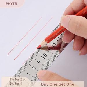PHYTR HOT 15-30cm Stainless Steel Metal Straight Ruler Tool Double Sided Measuring Tool