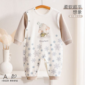Baby autumn jumpsuit made of pure cotton a Long-sleeved romper for newborns stylish outfit for babies out and about
