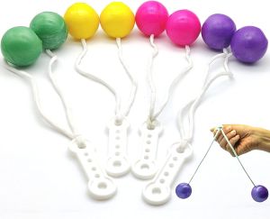 Ekana Lato with LED Light Latto Latto With Handle Old School Toys Tek Tek Tok Tok Kid Decompress Security Toys Glow In The Dark