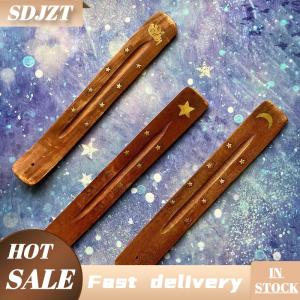 SDJZT Gỗ tự nhiên hương Stick chủ Ash Catcher Burner hương đứng Rack hương cơ sở hương liệu tấm trang trí nhà