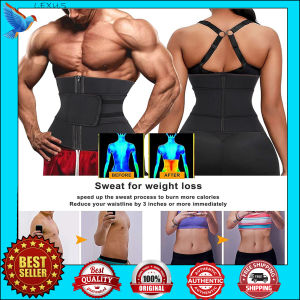 Men Waist Trainer Tummy Slimming Sauna Body Shaper Trimmer Belt Abs Abdomen Shapewear Weight Loss Corset