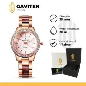 GAVITEN Jam Tangan Wanita Gaviten GV 002 Purple Rosegold  Original Garansi Resmi 1 Tahun - Acrylic