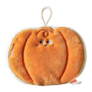 High Density Fiber Coral Fleece Hand Towel Vegetable Style Wipe Rag Durability NonShedding Handkerchief for Kitchens