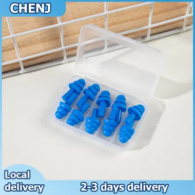 CHENJ Swimming Waterproof Insulation Comfort Ear Plugs Noise Cancelling For Sleep 5 Pairs Colorful Soft Silicone Earplugs