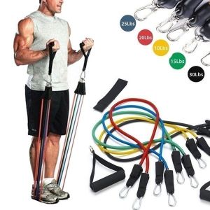 Tali Gym Power Resistance Band 11 Pcs Set Tali Tarik Karet Gym Yoga FitnessPeralatan olahraga dirumah praktis dan sehat