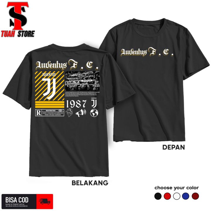 Baju Kaos T-shirt Distro Pria Tuah Store-KAOS JUVENTUS FC Kaos