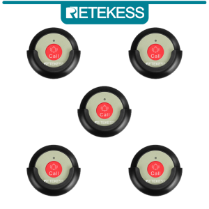 Retekess Nurse Call System TH107 Host Receiver With 10 TH009 IP67 Waterproof Timeout Alert 32 Call Records One-Key Call button for HospitaClinicNursing Home
