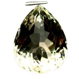 Natural Uruguay Green Amethyst 16.75 Cts. Pear Cut Eye Clean Grade Loose Gemstone