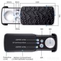 KIPRUN Magnifying Glass 30X 60X 90X Magnifier Jewelry Appraisal Reading High Magnification Acrylic Optical Lens Loupe With LED UV. 