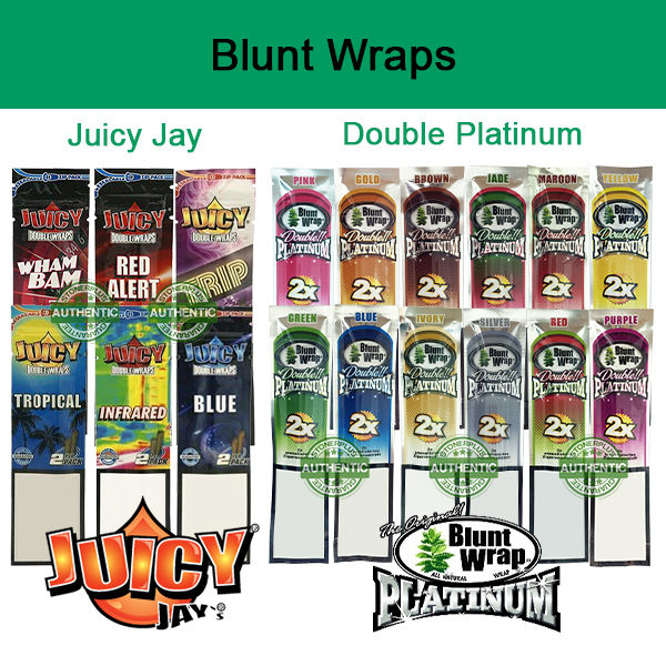 Juicy Jay / Double Platinum Blunt Wrap (2 Blunts Per Pack)