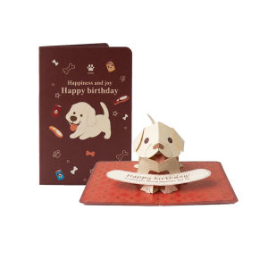 3D 3D Pop-Up Creative Cute Animal Gift Card Birthday Card with Envelope Adorable3D Card