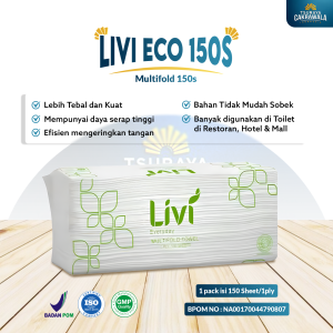 Tissue Livi Hand Towel /Kamar Mandi/Restroom /Cuci Tangan 150shet / Tissu Livi Smart Multifold Towel Tissu Tisu DAPUR/Kitchen livi PROMO MURAH