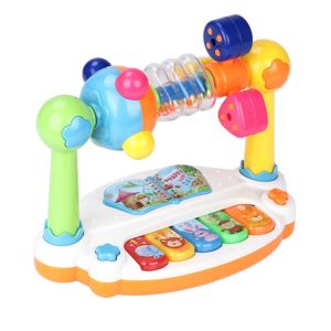 PANG8 Light Sound Baby Piano Toys Animal Print Rotating Baby Music Keyboard Sounding Keyboard Preschool Baby Musical Toy Toddlers