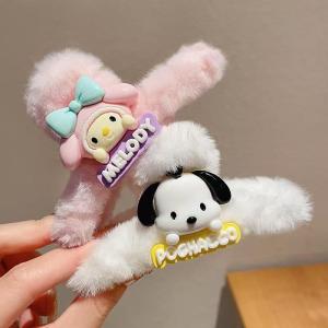 Fall Winter Plush Hairpin Female Queen Cute Cartoon Shark Clip Head Hair Clip Hairpin Headdress