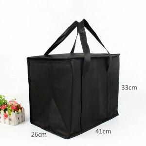 1 PC Non Woven Insulation Bag Large Capacity Waterproof Aluminum Foil Picnic Handbag Reusable Foldable Shopping Bag 