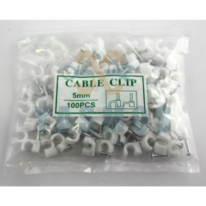 Pvc Cable Clip 5mm-14mm Round And Flat Nail Clips For Wire Layout (100pcs/Per Pack)