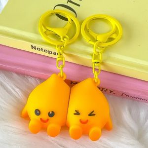 Shared Luminous Keychains Hanger Magnetic Key Holder Cute Bag Hanging Pendant Couple Key Ring Rack Gift Home Decor