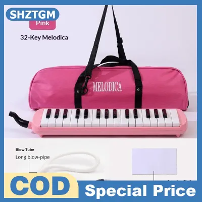SHZTGM 32 Keys Melodica With Melodica Bag Pianica Mouthpiece Harmonica Mouth Organ Beginner Musical Instrument Kid Gifts