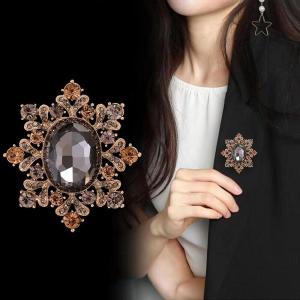 Hmeme Retro Lá Ngọc Trai Trâm Pin Với Nhúng Kim Cương Thanh Lịch Thời Trang Trang Sức Phụ Kiện Pin Trâm