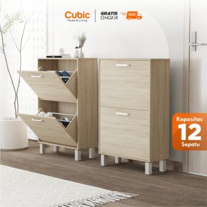 Cubic Lemari Sepatu Minimalis / Rak Sepatu Tipis/ GENIO LS 60