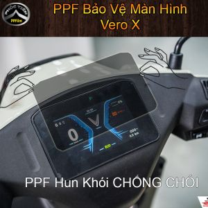 PPF hun Khói chống chói dán màn hình xe điện Vero X bảo vệ trầy xước xoá xước không bám đọng nước
