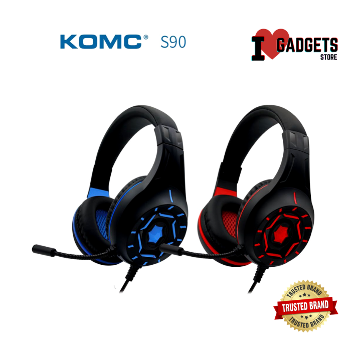 KOMC S90 Gaming Headphones Wire with Mic Over Ear