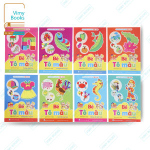 Sách - Bộ Tô Màu 4-5 Tuổi Song Ngữ Anh-Việt (Túi 8 Cuốn)
