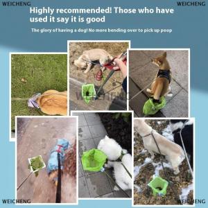 [COD] WEICHENG Có thể gập lại dài xử lý thép chó mèo Pet poop Scoop rác Grabber Telescopic Dirt picker thân thiện với môi trường vật nuôi làm sạch
