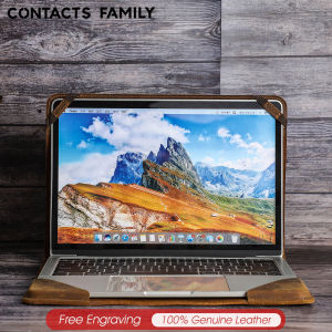 CONTACTS Sleeve Laptop Case Bag Cover For Apple Macbook Pro Air 13.3 15.4 Inch Genuine Leather Protective Notebook Cover Bag