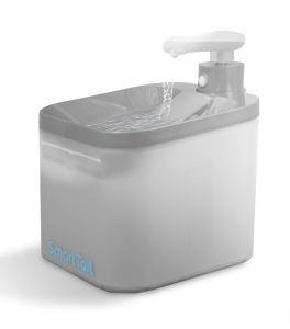 SmartTail Wireless Cat Water Fountain Auto Filter USB Electric Mute Cats Dogs Drinker Bowl Recirculate Filtring Drinker for Puppy Pet Water Dispenser 2.2L 4400mAh Rechargeable Battery